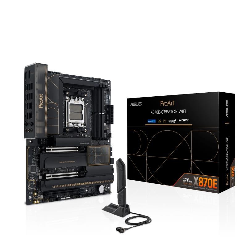 Mainboard|ASUS|AMD X870E|SAM5|ATX|Memory DDR5|Memory slots 4|3xPCI-Express 4.0 16x|2xPCI-Express 5.0 16x|4xM.2|1xHDMI|1xDisplayP Mainboard|ASUS|AMD X870E|SAM5|ATX|Memory DDR5|Memory slots 4|3xPCI-Express 4.0 16x|2xPCI-Express 5.0 16x|4xM.2|1xHDMI|1xDisplayP