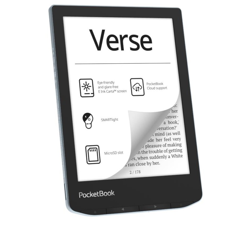 E-Reader|POCKETBOOK|Verse|6"|1024x758|1xUSB-C|Micro SD|Wireless LAN|Blue|PB629-2-WW E-Reader|POCKETBOOK|Verse|6"|1024x758|1xUSB-C|Micro SD|Wireless LAN|Blue|PB629-2-WW
