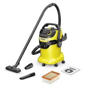Vacuum Cleaner|KARCHER|Wet and dry vacuum cleaner WD 5 P V-25/8/35|1100 Watts|Suction power 280W|Capacity 25 l|Noise 73 dB|Yello