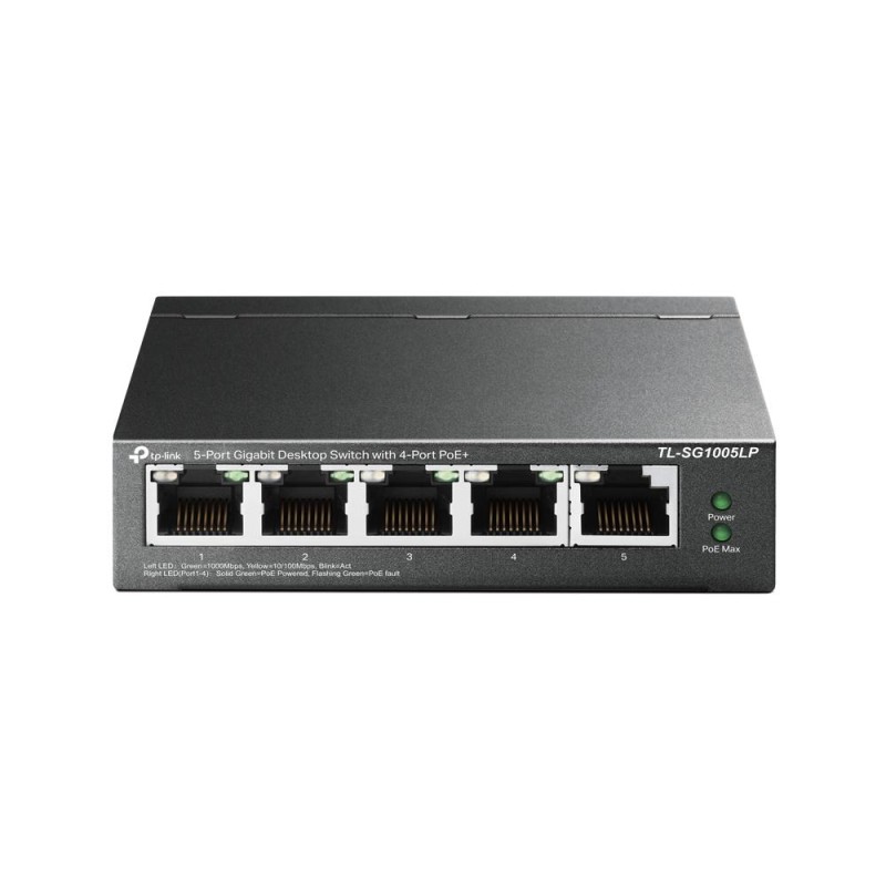 Switch|TP-LINK|Desktop/pedestal|5x10Base-T / 100Base-TX / 1000Base-T|PoE ports 1|TL-SG1005LP Switch|TP-LINK|Desktop/pedestal|5x10Base-T / 100Base-TX / 1000Base-T|PoE ports 1|TL-SG1005LP