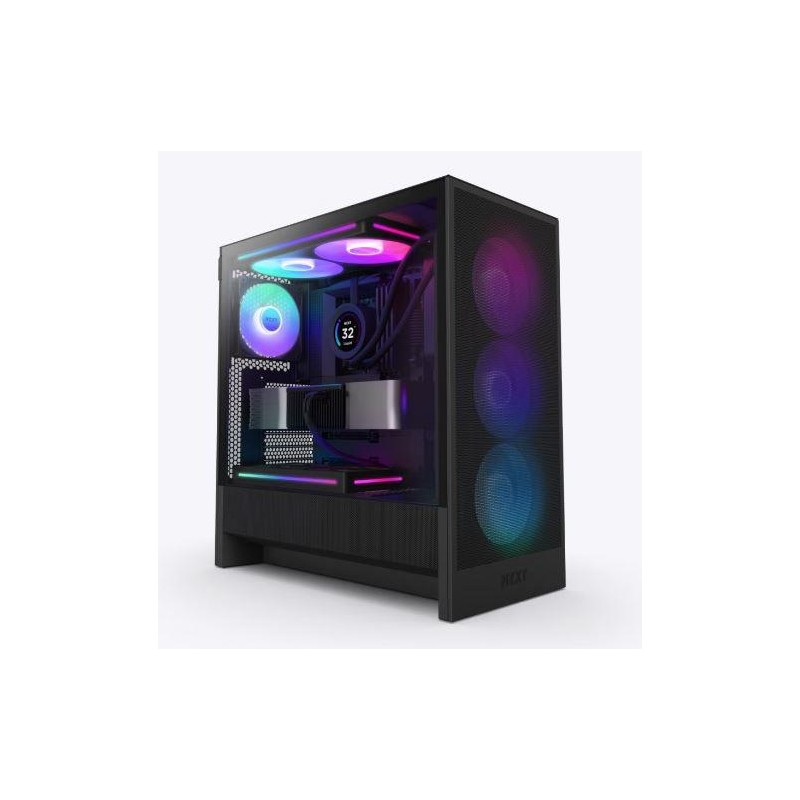 Case|NZXT|H5 FLOW RGB 2024|MidiTower|Case product features Transparent panel|Not included|ATX|EATX|MicroATX|MiniITX|Colour Black Case|NZXT|H5 FLOW RGB 2024|MidiTower|Case product features Transparent panel|Not included|ATX|EATX|MicroATX|MiniITX|Colour Black