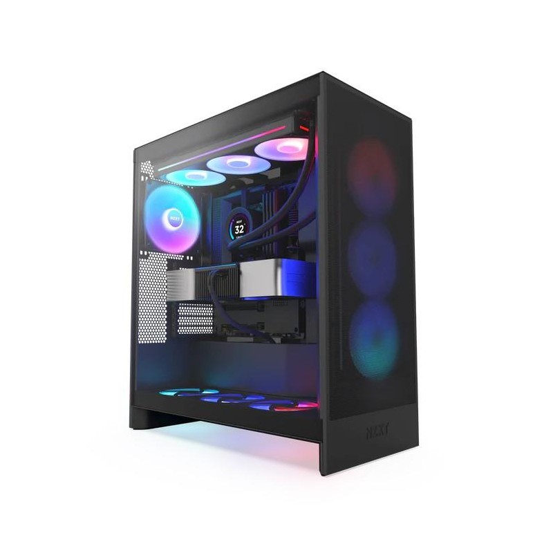 Case|NZXT|H7 Flow RGB|MidiTower|ATX|EATX|MicroATX|MiniITX|Colour Black|CM-H72FB-R1