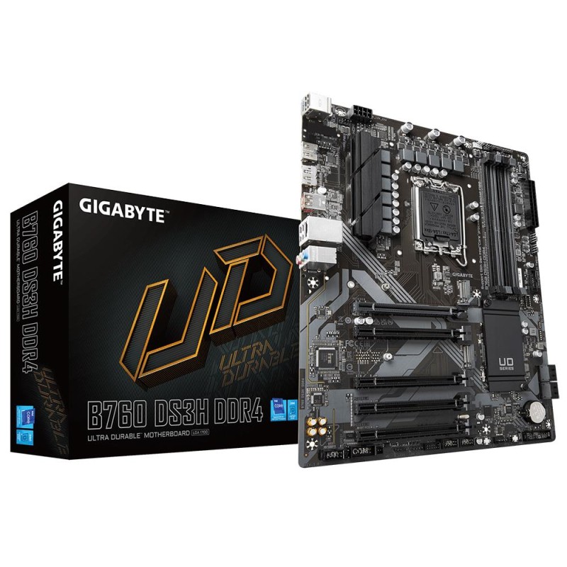 Mainboard|GIGABYTE|Intel B760 Express|LGA1700|ATX|Memory DDR4|Memory slots 4|4xPCI-Express 3.0 1x|1xPCI-Express 4.0 16x|2xM.2|1x Mainboard|GIGABYTE|Intel B760 Express|LGA1700|ATX|Memory DDR4|Memory slots 4|4xPCI-Express 3.0 1x|1xPCI-Express 4.0 16x|2xM.2|1x