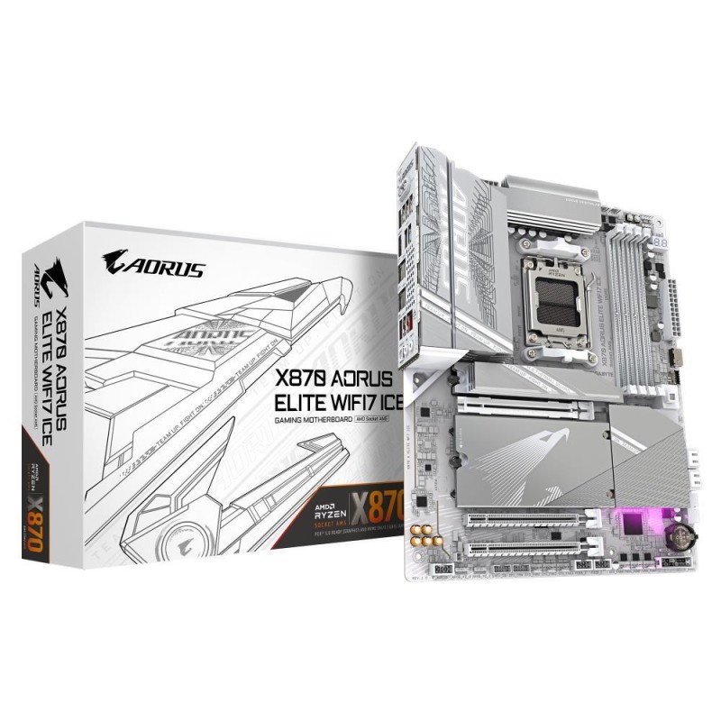 Mainboard|GIGABYTE|AMD X870E|SAM5|ATX|Memory DDR5|Memory slots 4|1xPCI-Express 3.0 2x|1xPCI-Express 4.0 4x |1xPCI-Express 5.0 16 Mainboard|GIGABYTE|AMD X870E|SAM5|ATX|Memory DDR5|Memory slots 4|1xPCI-Express 3.0 2x|1xPCI-Express 4.0 4x |1xPCI-Express 5.0 16