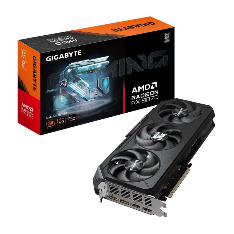 Graphics Card|GIGABYTE|AMD Radeon RX 9070|16 GB|GDDR6|256 bit|PCIE 5.0 16x|Triple slot Fansink|2xHDMI|2xDisplayPort|R9070GAMINGO Graphics Card|GIGABYTE|AMD Radeon RX 9070|16 GB|GDDR6|256 bit|PCIE 5.0 16x|Triple slot Fansink|2xHDMI|2xDisplayPort|R9070GAMINGO