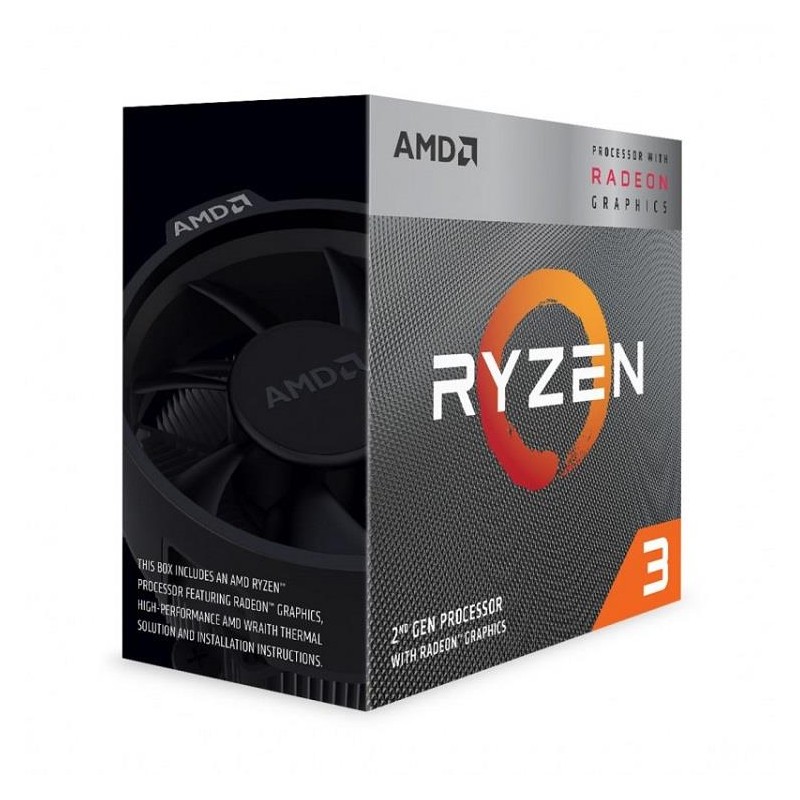 CPU|AMD|Ryzen 3|3200G|3600 MHz|Cores 4|4MB|Socket SAM4|65 Watts|GPU Radeon Vega 8|BOX|YD3200C5FHBOX