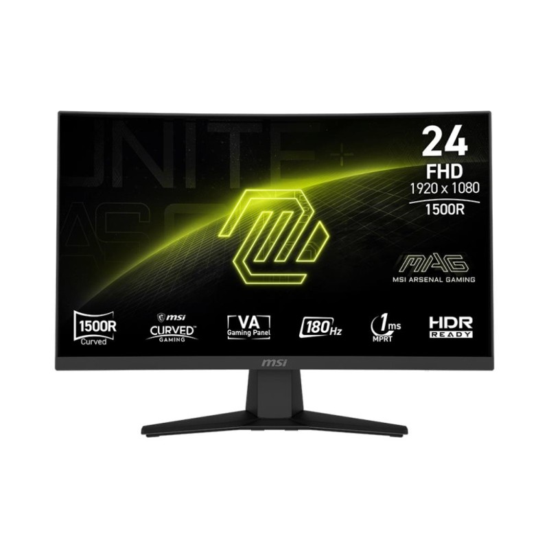 LCD Monitor|MSI|MAG 244C|23.6"|Gaming/Curved/Frameless|Matte|Panel VA|1920x1080|16:9|180Hz|1 ms|MAG244C