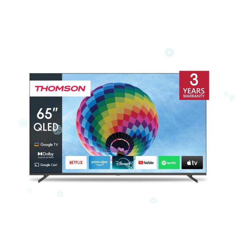 TV Set|THOMSON|65"|4K/Smart|QLED|3840x2160|Wireless LAN|Bluetooth|Google TV|Dark Grey|65QG4S14 TV Set|THOMSON|65"|4K/Smart|QLED|3840x2160|Wireless LAN|Bluetooth|Google TV|Dark Grey|65QG4S14
