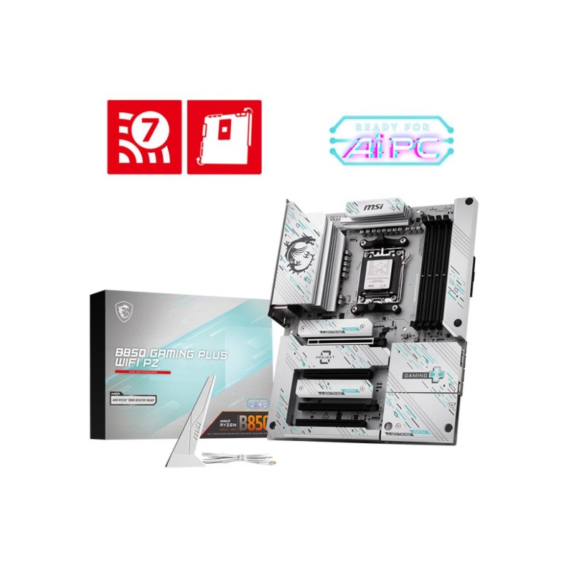 Mainboard|MSI|AMD B850|SAM5|ATX|Memory DDR5|Memory slots 4|B850GAMINGPLUSWIFIPZ Mainboard|MSI|AMD B850|SAM5|ATX|Memory DDR5|Memory slots 4|B850GAMINGPLUSWIFIPZ
