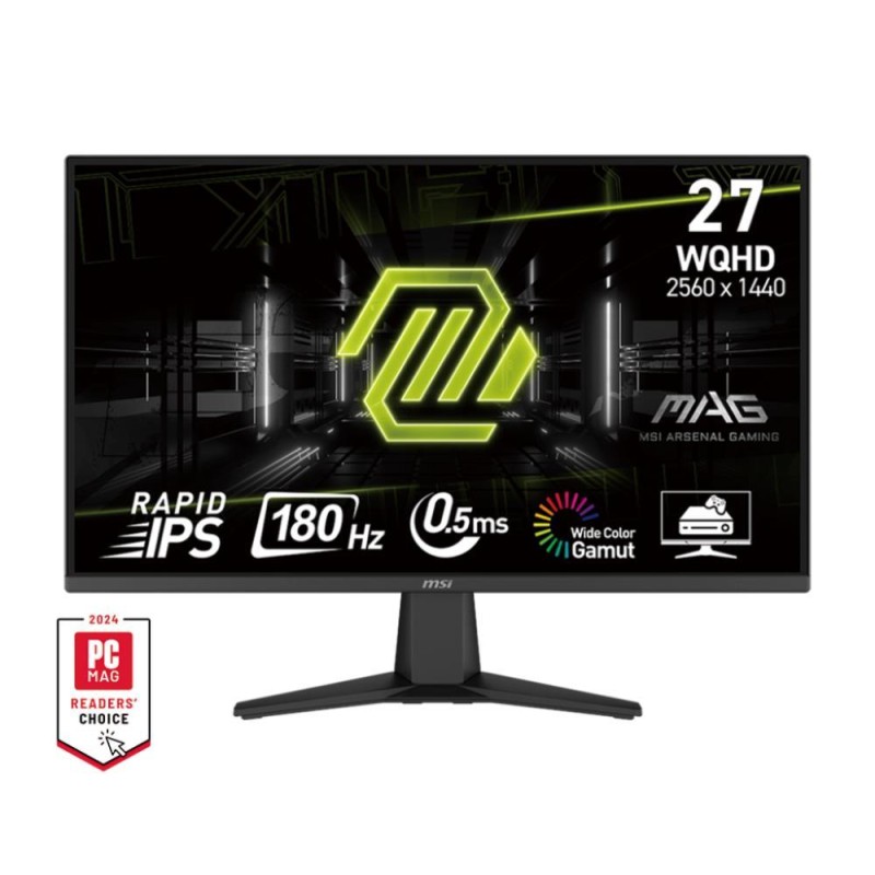 LCD Monitor|MSI|MAG 275QF|27"|Gaming|Matte|Panel IPS|2560x1440|16:9|180 Hz|0.5 ms|Colour Black|MAG275QF