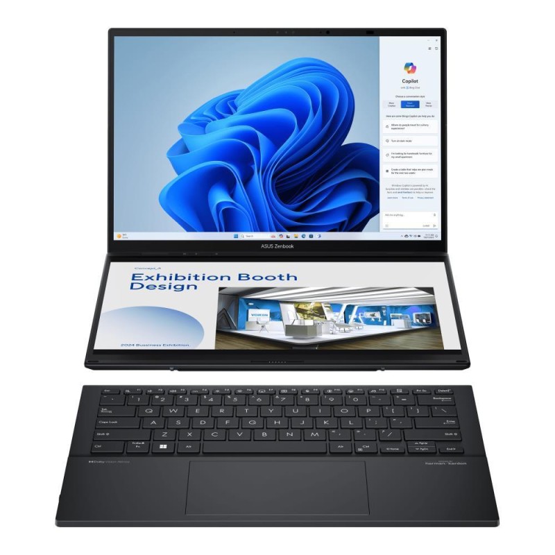 Notebook|ASUS|ZenBook Series|DUO|UX8406CA-PZ009W|CPU Core Ultra|U9-285H|2900 MHz|14"|Touchscreen|2880x1800|RAM 32GB|LPDDR5x|SSD 