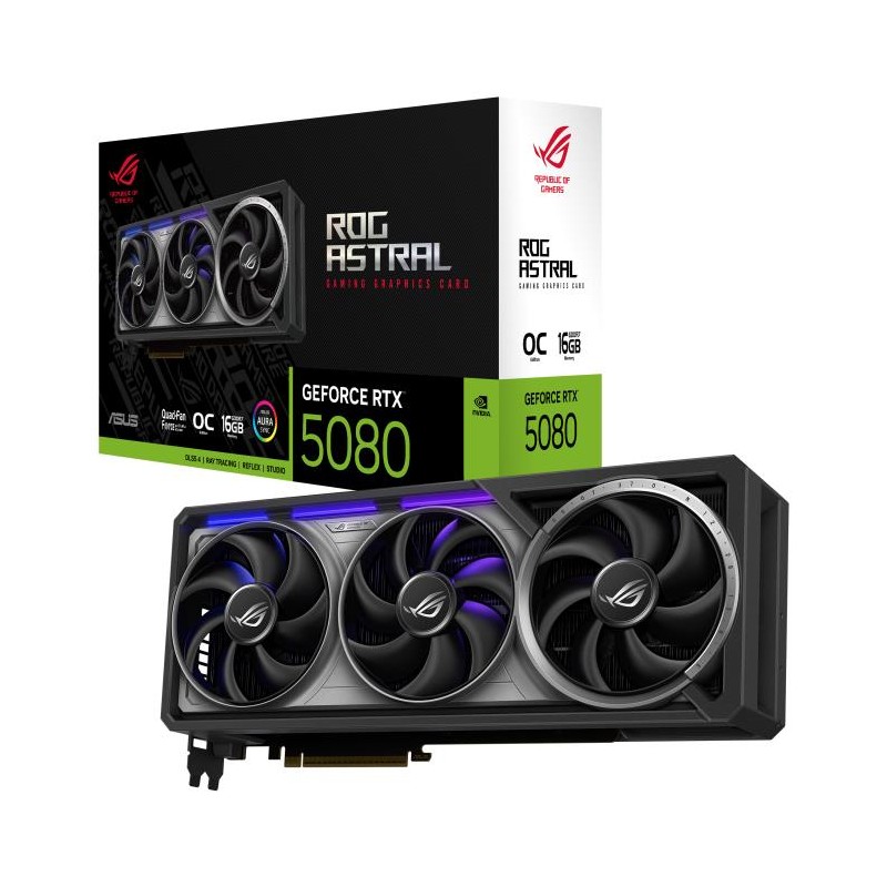 Graphics Card|ASUS|NVIDIA GeForce RTX 5080|16 GB|GDDR7|256 bit|PCIE 5.0 16x|Triple slot Fansink|2xHDMI|3xDisplayPort|ASTRAL-RTX5