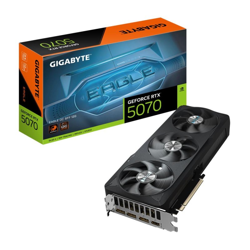 Graphics Card|GIGABYTE|NVIDIA GeForce RTX 5070|12 GB|GDDR7|192 bit|PCIE 5.0 16x|GPU 2587 MHz|Triple slot Fansink|1xHDMI|3xDispla Graphics Card|GIGABYTE|NVIDIA GeForce RTX 5070|12 GB|GDDR7|192 bit|PCIE 5.0 16x|GPU 2587 MHz|Triple slot Fansink|1xHDMI|3xDispla