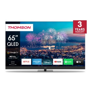 TV Set|THOMSON|65"|4K/Smart|QLED|3840x2160|Google TV|Black|65QG6C14