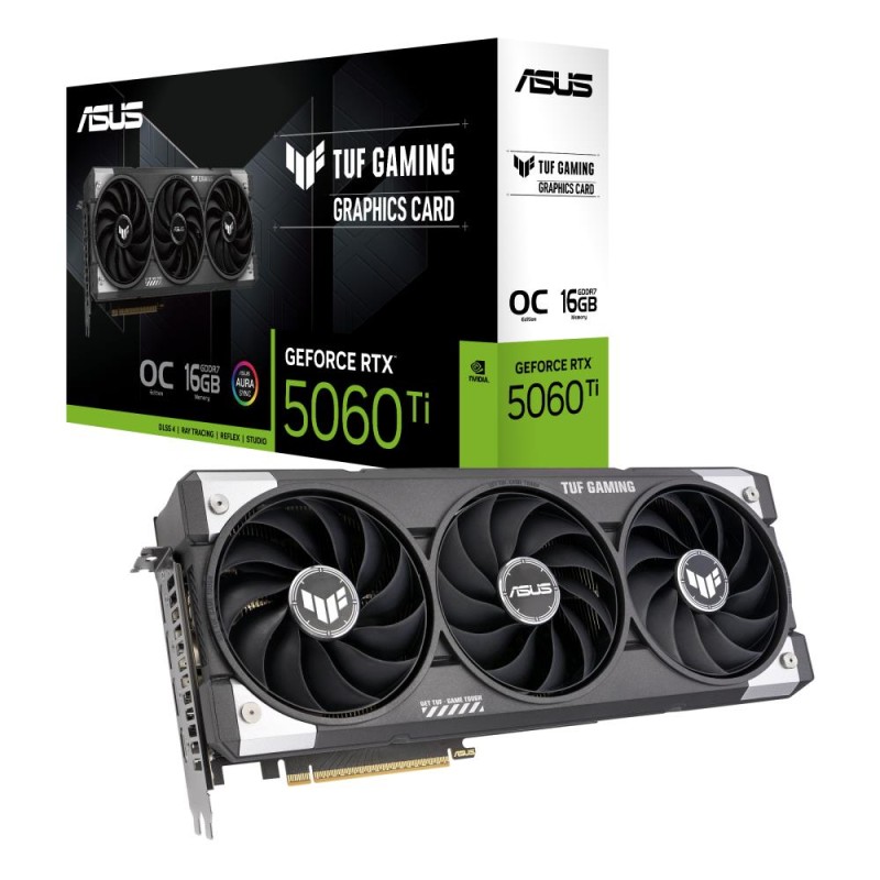 Graphics Card|ASUS|NVIDIA GeForce RTX 5060 Ti|16 GB|GDDR7|128 bit|PCIE 5.0 16x|Triple slot Fansink|1xHDMI|3xDisplayPort|TUF-RTX5 Graphics Card|ASUS|NVIDIA GeForce RTX 5060 Ti|16 GB|GDDR7|128 bit|PCIE 5.0 16x|Triple slot Fansink|1xHDMI|3xDisplayPort|TUF-RTX5