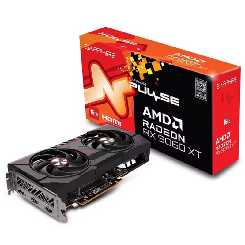 Graphics Card|SAPPHIRE|AMD Radeon RX 9060 XT|16 GB|GDDR6|128 bit|PCIE 5.0 16x|GPU 2700 MHz|Dual Slot Fansink|2xHDMI|1xDisplayPor