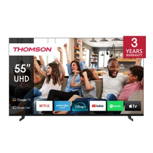 TV Set|THOMSON|55"|4K/Smart|QLED|3840x2160|Google TV|Black|55UG4S14
