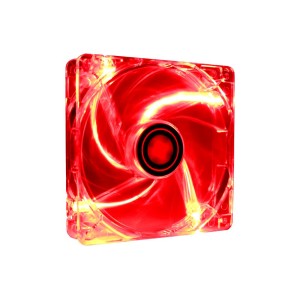 CASE FAN 120MM TRANSP 3PIN+4P/RED 12V XF046 XILENCE