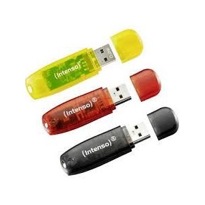 MEMORY DRIVE FLASH USB2 3X32GB/RAINBOW 3502483 INTENSO
