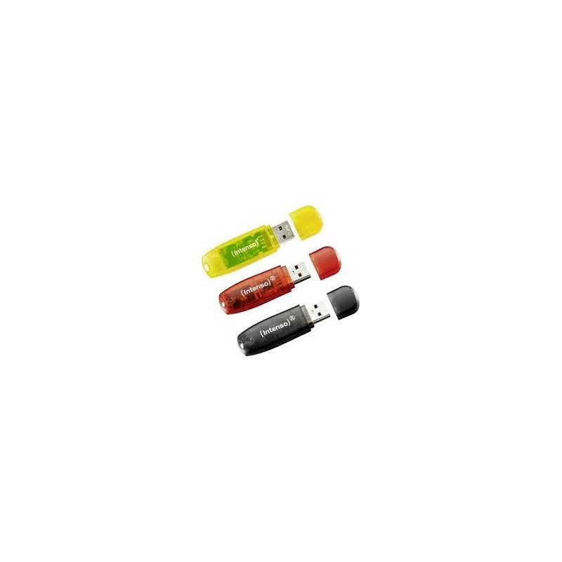 MEMORY DRIVE FLASH USB2 3X32GB/RAINBOW 3502483 INTENSO