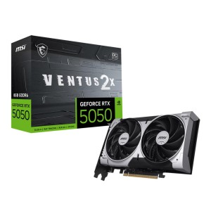 Graphics Card|MSI|NVIDIA GeForce RTX 5050|8 GB|GDDR6|128 bit|PCIE 5.0 16x|Dual Slot Fansink|RTX50508GVENTUS2XOC