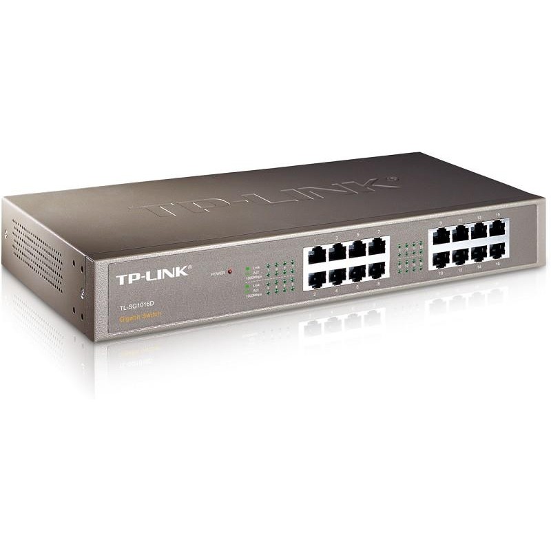 Switch|TP-LINK|16x10Base-T / 100Base-TX / 1000Base-T|TL-SG1016D Switch|TP-LINK|16x10Base-T / 100Base-TX / 1000Base-T|TL-SG1016D