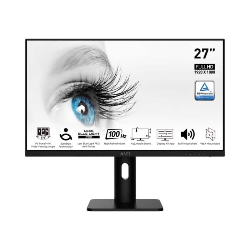LCD Monitor|MSI|PRO MP273AP|27"|Panel IPS|1920x1080|16:9|100Hz|Matte|4 ms|Speakers|Swivel|Pivot|Height adjustable|Tilt|Colour Bl LCD Monitor|MSI|PRO MP273AP|27"|Panel IPS|1920x1080|16:9|100Hz|Matte|4 ms|Speakers|Swivel|Pivot|Height adjustable|Tilt|Colour Bl