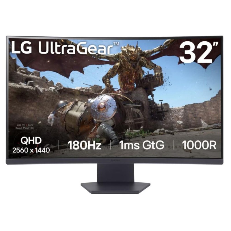 LCD Monitor|LG|32GS60QC-B|32"|Gaming/Curved|Panel VA|2560x1440|16:9|180 Hz|Matte|1 ms|Tilt|32GS60QC-B LCD Monitor|LG|32GS60QC-B|32"|Gaming/Curved|Panel VA|2560x1440|16:9|180 Hz|Matte|1 ms|Tilt|32GS60QC-B