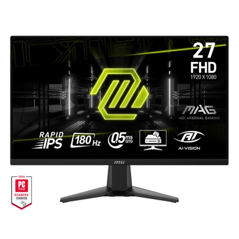 LCD Monitor|MSI|MAG 275F|27"|Gaming|Tilt|Matte|Panel IPS|1920x1080|16:9|180Hz|0.5 ms|Colour Black|MAG275F LCD Monitor|MSI|MAG 275F|27"|Gaming|Tilt|Matte|Panel IPS|1920x1080|16:9|180Hz|0.5 ms|Colour Black|MAG275F