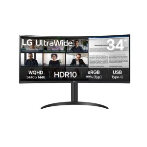 LCD Monitor|LG|34WR55QK-B|34"|Business/Curved/21 : 9|Panel VA|3440x1440|21:9|100Hz|5 ms|Height adjustable|Tilt|Colour Black|34WR