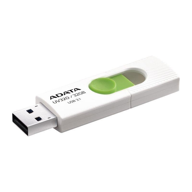 MEMORY DRIVE FLASH USB3.1 32GB/WHITE AUV320-32G-RWHGN ADATA MEMORY DRIVE FLASH USB3.1 32GB/WHITE AUV320-32G-RWHGN ADATA
