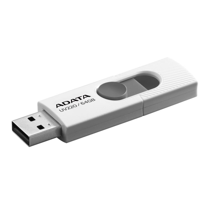 MEMORY DRIVE FLASH USB2 64GB/WHITE AUV220-64G-RWHGY ADATA MEMORY DRIVE FLASH USB2 64GB/WHITE AUV220-64G-RWHGY ADATA