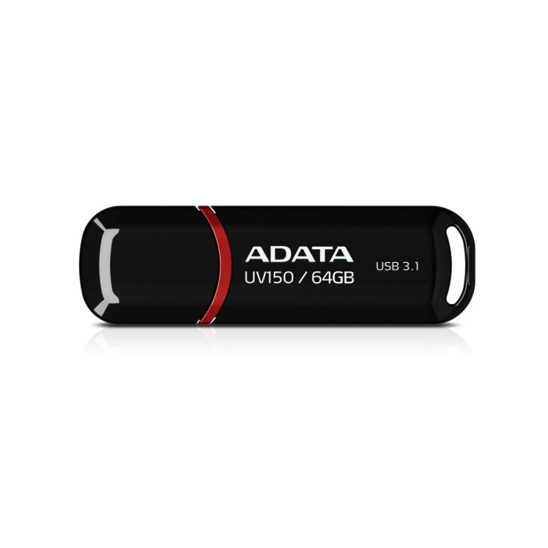 MEMORY DRIVE FLASH USB3.1 64GB/BLACK AUV150-64G-RBK ADATA MEMORY DRIVE FLASH USB3.1 64GB/BLACK AUV150-64G-RBK ADATA