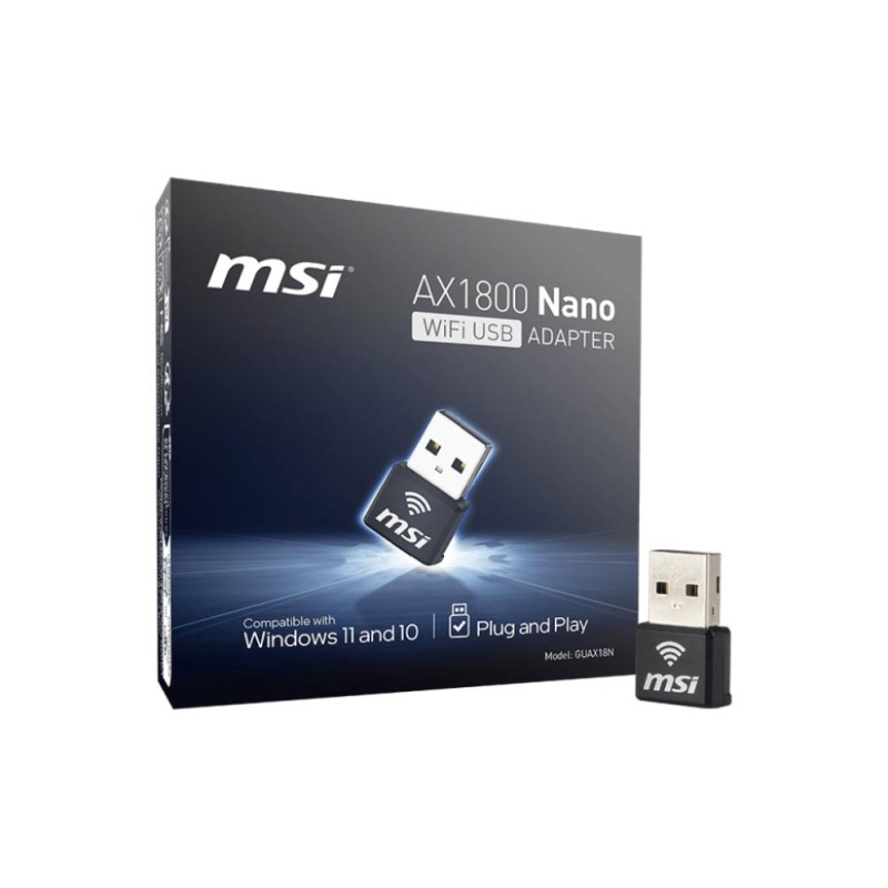 WRL ADAPTER 1800MBPS USB/GUAX18N MSI WRL ADAPTER 1800MBPS USB/GUAX18N MSI