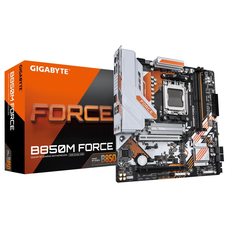 Mainboard|GIGABYTE|AMD B850|SAM5|Micro-ATX|Memory DDR5|Memory slots 2|B850MFORCE Mainboard|GIGABYTE|AMD B850|SAM5|Micro-ATX|Memory DDR5|Memory slots 2|B850MFORCE