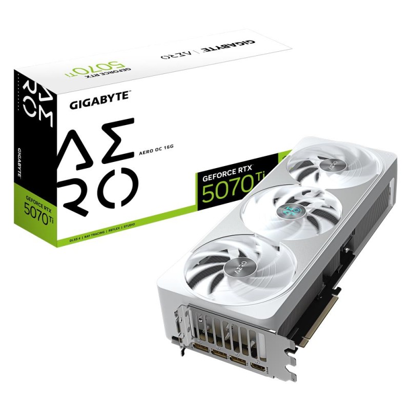 Graphics Card|GIGABYTE|NVIDIA GeForce RTX 5070 Ti|16 GB|GDDR7|256 bit|PCIE 5.0 16x|GPU 2588 MHz|Dual Slot Fansink|1xHDMI|3xDispl