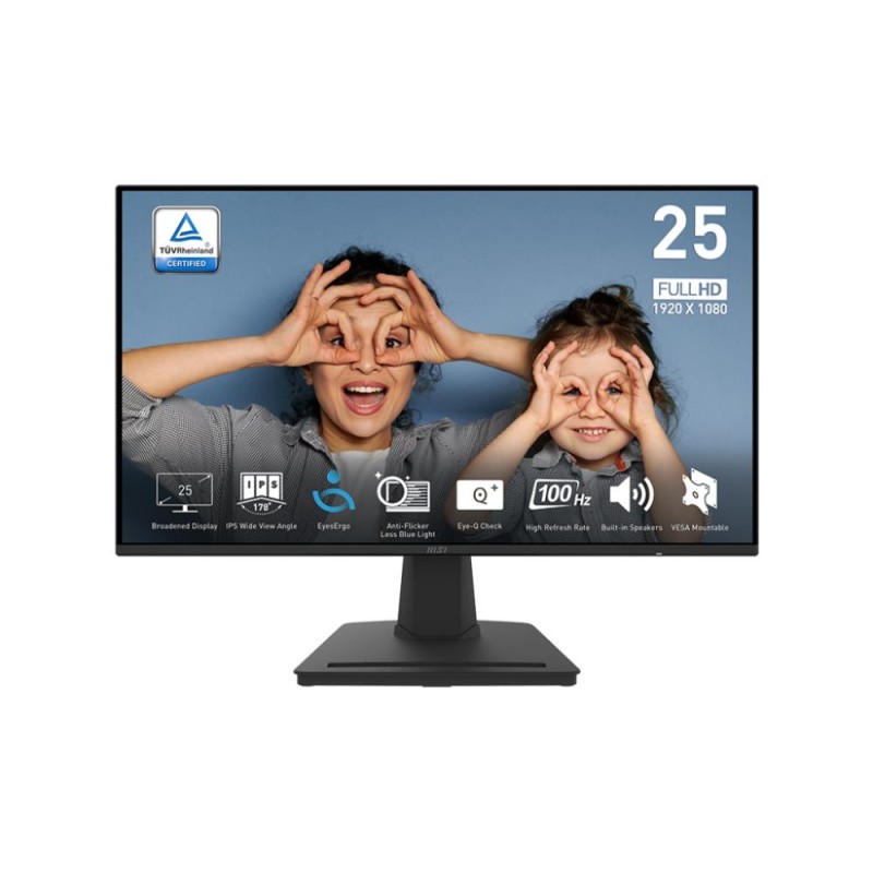 LCD Monitor|MSI|PRO MP252|24.5"|Panel IPS|1920x1080|16:9|100Hz|Matte|1 ms|Speakers|Tilt|Colour Black|PROMP252 LCD Monitor|MSI|PRO MP252|24.5"|Panel IPS|1920x1080|16:9|100Hz|Matte|1 ms|Speakers|Tilt|Colour Black|PROMP252