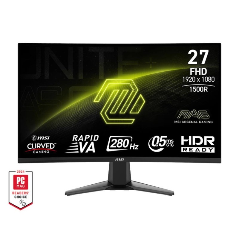 LCD Monitor|MSI|MAG 276CXF|27"|Curved|Matte|Panel VA|1920x1080|16:9|280 Hz|0.5 ms|Colour Black|MAG276CXF LCD Monitor|MSI|MAG 276CXF|27"|Curved|Matte|Panel VA|1920x1080|16:9|280 Hz|0.5 ms|Colour Black|MAG276CXF