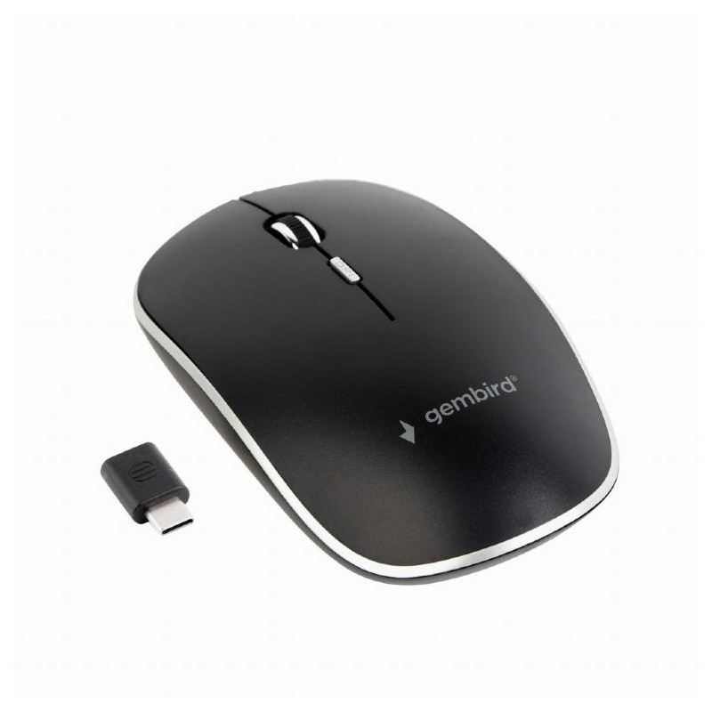 MOUSE USB-C OPTICAL WRL BLACK/SILENT MUSW-4BSC-01 GEMBIRD MOUSE USB-C OPTICAL WRL BLACK/SILENT MUSW-4BSC-01 GEMBIRD
