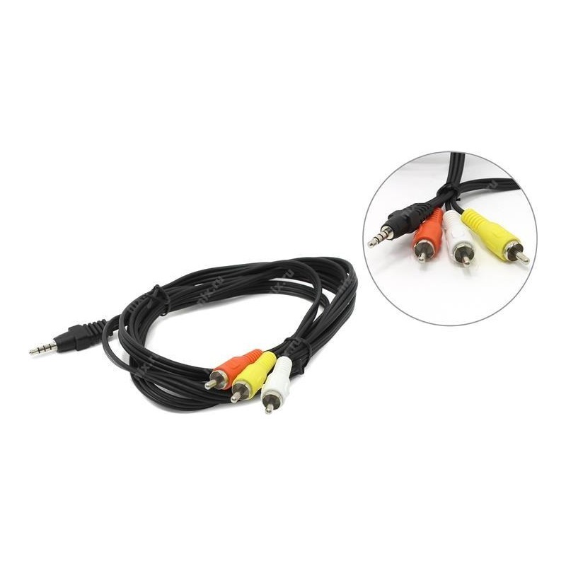 CABLE AUDIO 3.5MM 4PIN TO 3RCA/AV 2M CCA-4P2R-2M GEMBIRD CABLE AUDIO 3.5MM 4PIN TO 3RCA/AV 2M CCA-4P2R-2M GEMBIRD