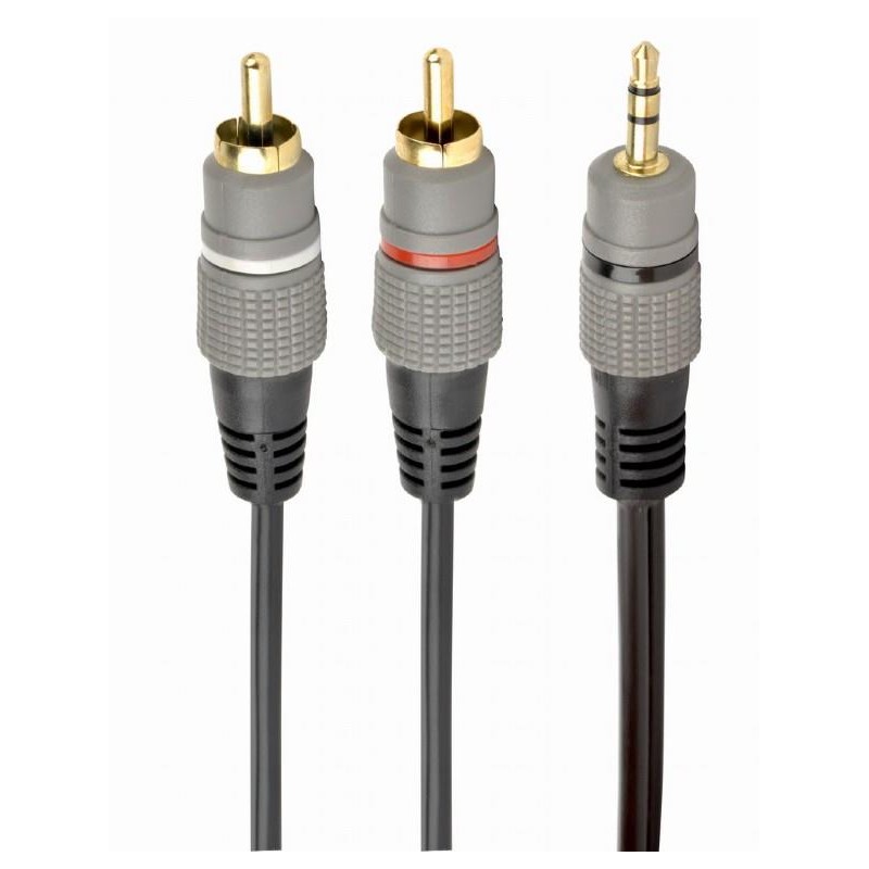 CABLE AUDIO 3.5MM TO 2RCA 2.5M/GOLD CCA-352-2.5M GEMBIRD CABLE AUDIO 3.5MM TO 2RCA 2.5M/GOLD CCA-352-2.5M GEMBIRD