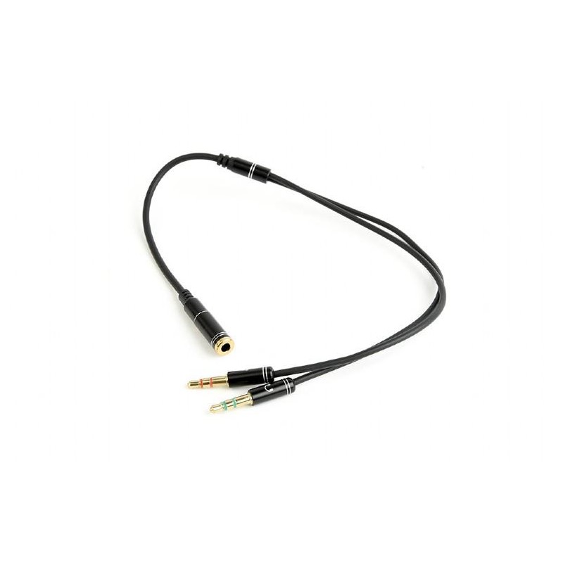 CABLE AUDIO 3.5MM SOCKET TO/2X3.5MM PLUG CCA-418M GEMBIRD CABLE AUDIO 3.5MM SOCKET TO/2X3.5MM PLUG CCA-418M GEMBIRD