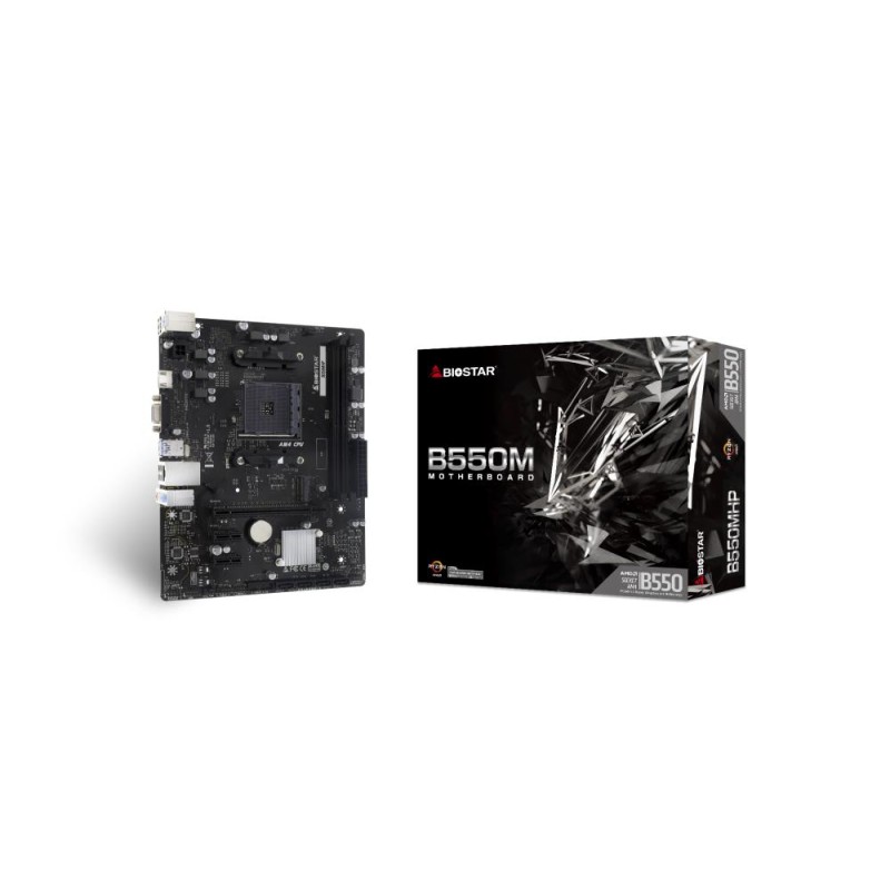 Mainboard|BIOSTAR|AMD B550|SAM4|Micro-ATX|Memory DDR4|Memory slots 2|2xPCI-Express 3.0 1x|1xPCI-Express 3.0 16x|1xPCI-Express 4. Mainboard|BIOSTAR|AMD B550|SAM4|Micro-ATX|Memory DDR4|Memory slots 2|2xPCI-Express 3.0 1x|1xPCI-Express 3.0 16x|1xPCI-Express 4.