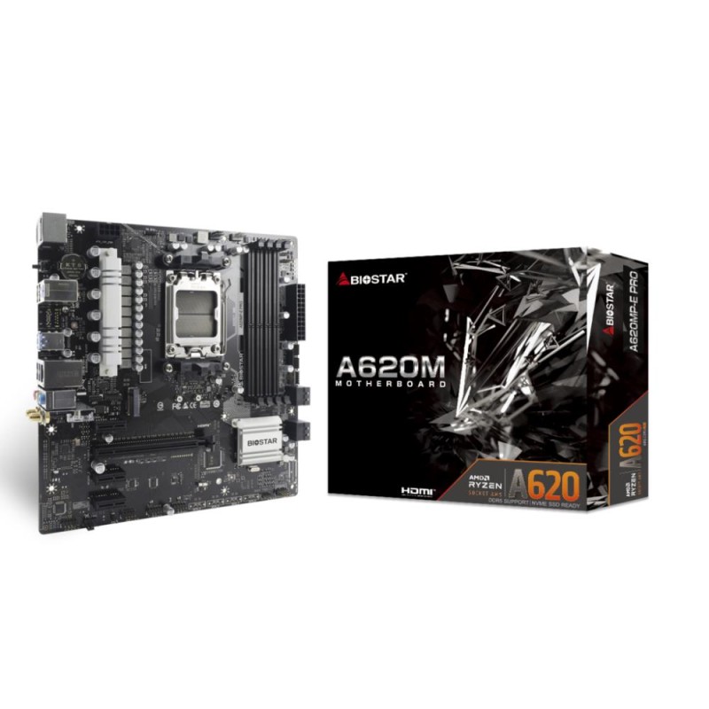 Mainboard|BIOSTAR|AMD A620|SAM5|Micro-ATX|Memory DDR5|Memory slots 4|1xPCI-Express 3.0 1x|2xPCI-Express 4.0 1x|1xPCI-Express 4.0 Mainboard|BIOSTAR|AMD A620|SAM5|Micro-ATX|Memory DDR5|Memory slots 4|1xPCI-Express 3.0 1x|2xPCI-Express 4.0 1x|1xPCI-Express 4.0