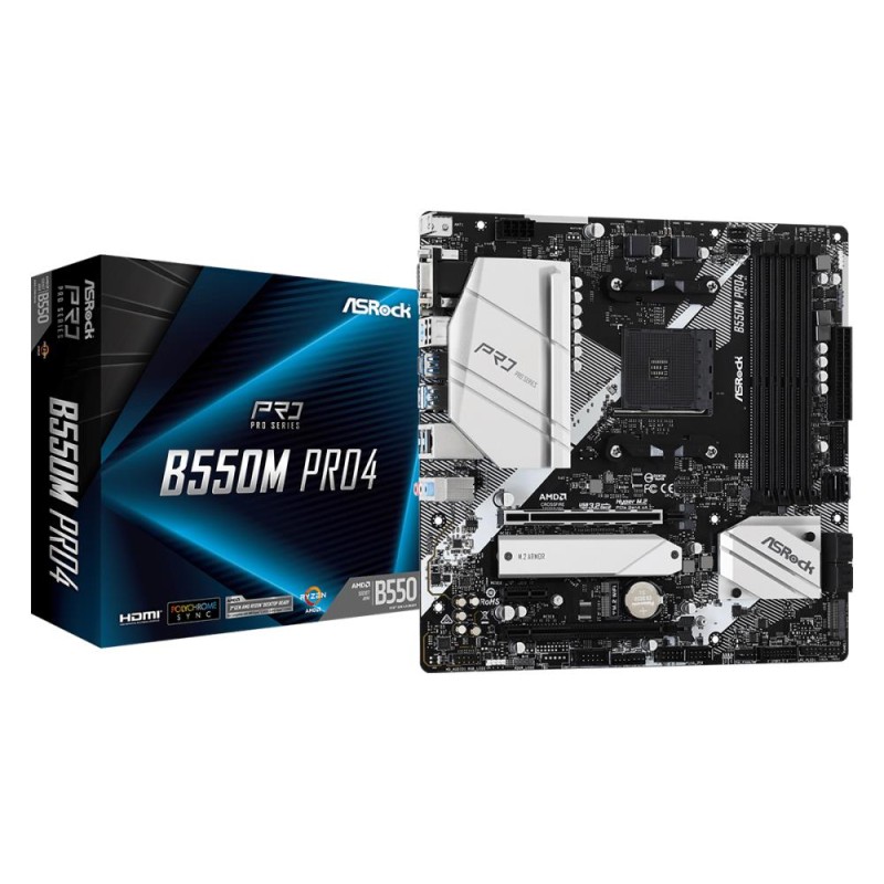 Mainboard|ASROCK|AMD B550|SAM4|MicroATX|1xPCI-Express 3.0 1x|1xPCI-Express 3.0 16x|1xM.2|1xPCI-Express 4.0 16x|Memory DDR4|Memor Mainboard|ASROCK|AMD B550|SAM4|MicroATX|1xPCI-Express 3.0 1x|1xPCI-Express 3.0 16x|1xM.2|1xPCI-Express 4.0 16x|Memory DDR4|Memor