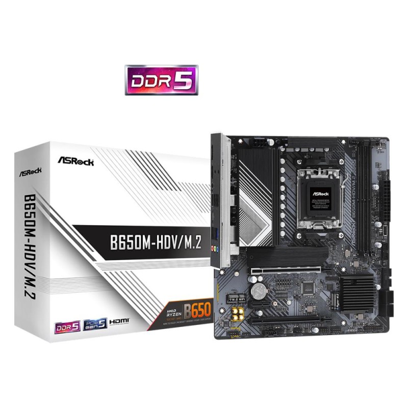Mainboard|ASROCK|AMD B650|SAM5|Micro-ATX|Memory DDR5|Memory slots 2|1xPCI-Express 4.0 1x|2xPCI-Express 4.0 16x|1xM.2|1xHDMI|1xDi Mainboard|ASROCK|AMD B650|SAM5|Micro-ATX|Memory DDR5|Memory slots 2|1xPCI-Express 4.0 1x|2xPCI-Express 4.0 16x|1xM.2|1xHDMI|1xDi