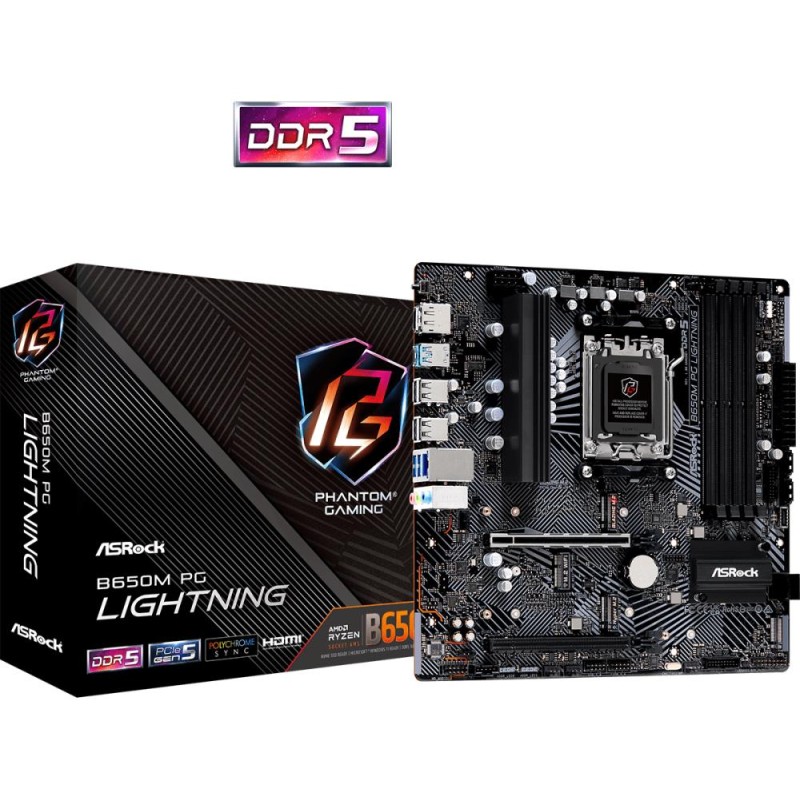 Mainboard|ASROCK|AMD B650|SAM5|Micro-ATX|Memory DDR5|Memory slots 4|1xPCI-Express 3.0 16x|1xPCI-Express 4.0 16x|3xM.2|1xHDMI|1xD Mainboard|ASROCK|AMD B650|SAM5|Micro-ATX|Memory DDR5|Memory slots 4|1xPCI-Express 3.0 16x|1xPCI-Express 4.0 16x|3xM.2|1xHDMI|1xD