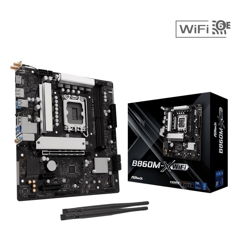 Mainboard|ASROCK|Intel B660|LGA1851|Micro-ATX|Memory DDR5|Memory slots 2|B860M-X_WIFI Mainboard|ASROCK|Intel B660|LGA1851|Micro-ATX|Memory DDR5|Memory slots 2|B860M-X_WIFI