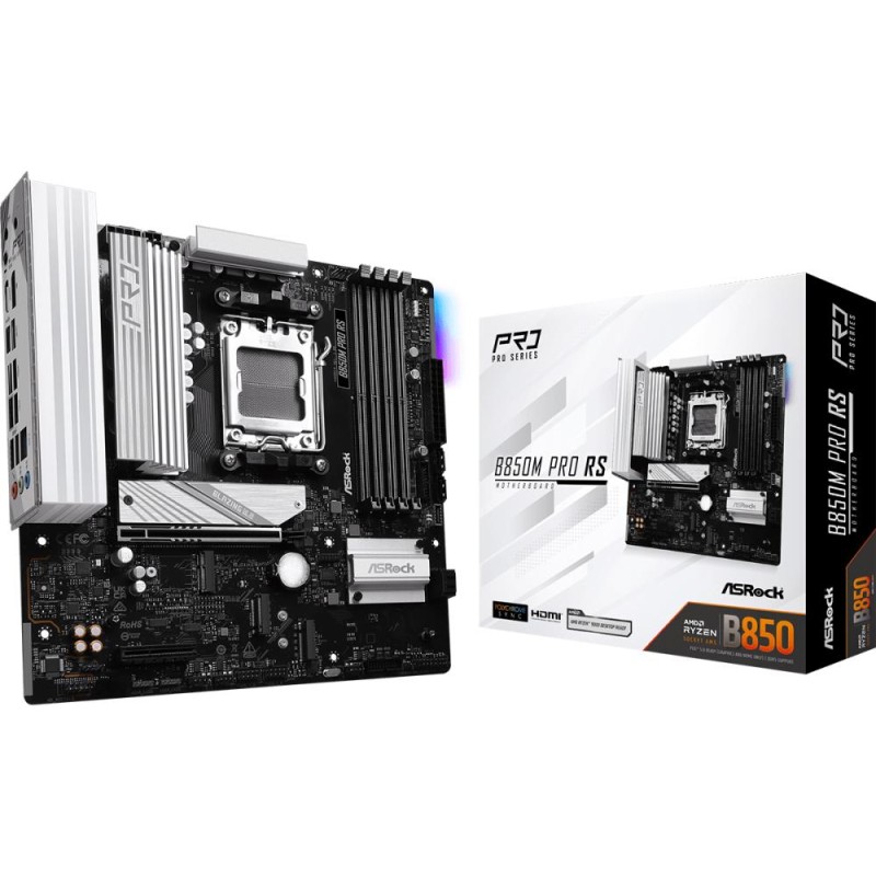 Mainboard|ASROCK|AMD B850|SAM5|Micro-ATX|Memory DDR5|Memory slots 4|1xPCI-Express 4.0 4x |1xPCI-Express 5.0 16x|1xM.2|1xHDMI|1xD Mainboard|ASROCK|AMD B850|SAM5|Micro-ATX|Memory DDR5|Memory slots 4|1xPCI-Express 4.0 4x |1xPCI-Express 5.0 16x|1xM.2|1xHDMI|1xD