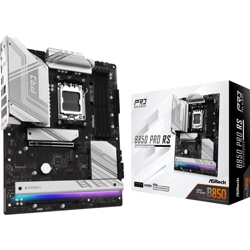Mainboard|ASROCK|AMD B850|SAM5|ATX|Memory DDR5|Memory slots 4|1xPCI-Express 4.0 16x|1xPCI-Express 5.0 16x|1xM.2|1xHDMI|1xAudio-I Mainboard|ASROCK|AMD B850|SAM5|ATX|Memory DDR5|Memory slots 4|1xPCI-Express 4.0 16x|1xPCI-Express 5.0 16x|1xM.2|1xHDMI|1xAudio-I